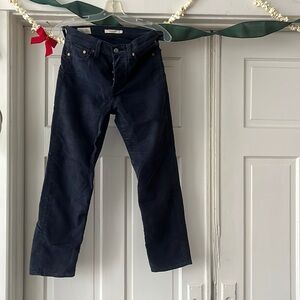 Levi’s Wedgie Straight Jeans blue corduroy